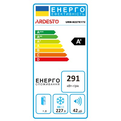 Морозильна камера ARDESTO, 172.2x59.5х63.2, 261л, А+, NF, режим холодильника, білий (URM-N227E172) Морозильна камера ARDESTO, 172.2x59.5х63.2, 261л, А+, NF, режим холодильника, білий (URM-N227E172)