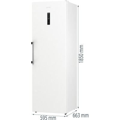 Морозильна камера Gorenje, 185.5x59.5х66.3, 280л, 1дв., A++, NF, диспл зовн., інвертор, білий (FN619EAW6)