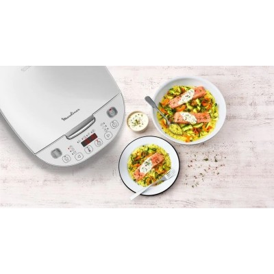Мультиварка Moulinex SimplyCook Plus, 750Вт, чаша-4л, електронне керув., метал/пластик, білий (MK622132)