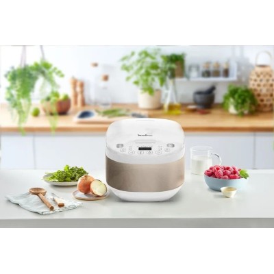 Мультиварка Moulinex SimplyCook Plus, 750Вт, чаша-4л, електронне керув., метал/пластик, білий (MK622132)