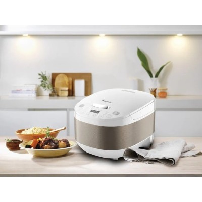 Мультиварка Moulinex SimplyCook Plus, 750Вт, чаша-4л, електронне керув., метал/пластик, білий (MK622132)