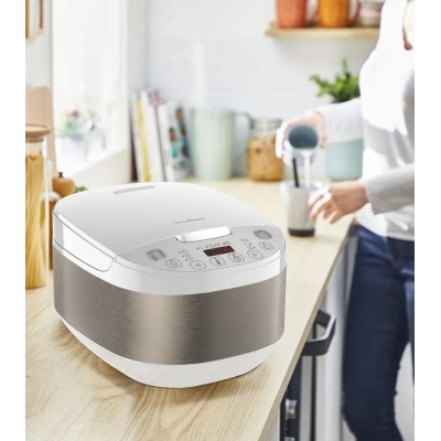 Мультиварка Moulinex SimplyCook Plus, 750Вт, чаша-4л, електронне керув., метал/пластик, білий (MK622132)