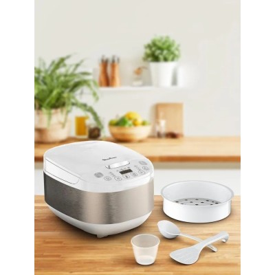 Мультиварка Moulinex SimplyCook Plus, 750Вт, чаша-4л, електронне керув., метал/пластик, білий (MK622132)