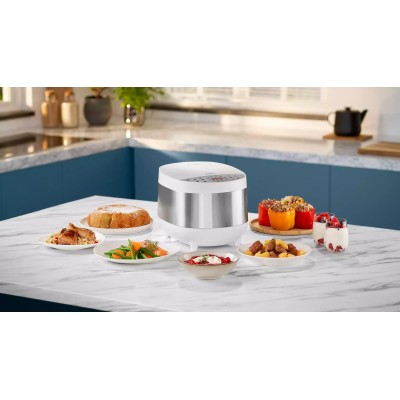 Мультиварка Philips All-in-One, 980Вт, чаша-5л, електронне керув., пластик, білий (HD4713/40)