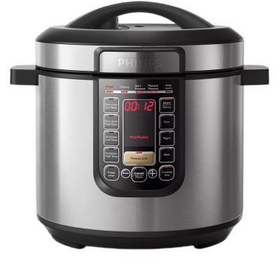 Мультиварка Philips Viva Collection 1300Вт, чаша-6л, електр. керування , 15 авто. програм, нержав.сталь, пластик, чорний (HD2237
