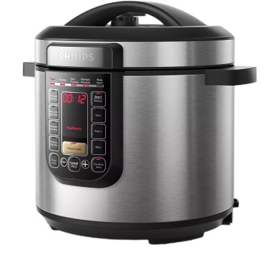 Мультиварка Philips Viva Collection 1300Вт, чаша-6л, електр. керування , 15 авто. програм, нержав.сталь, пластик, чорний (HD2237