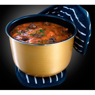Мультиварка Russell Hobbs Cook&Home, 900Вт, чаша-5л, сенсорне, метал/пластик, чорний (21850-56)