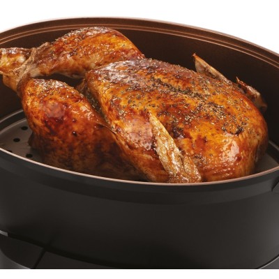 Мультиварка Russell Hobbs GoodToGo, 1000Вт, чаша-6.5л, електронне керув., знімна кришка, кераміка, чорний (28270-56)