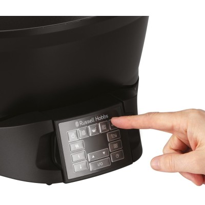 Мультиварка Russell Hobbs GoodToGo, 1000Вт, чаша-6.5л, електронне керув., знімна кришка, кераміка, чорний (28270-56)