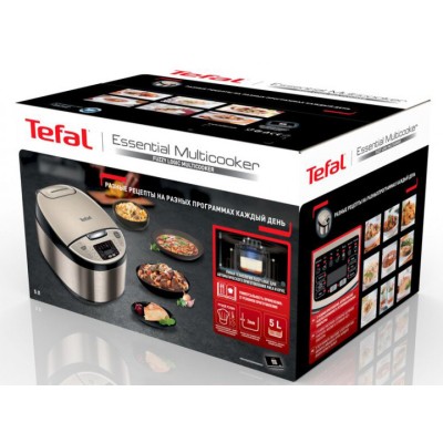 Мультиварка Tefal Essential, 750Вт, чаша-5л, електронне керув., пластик, сірий (RK321A34)