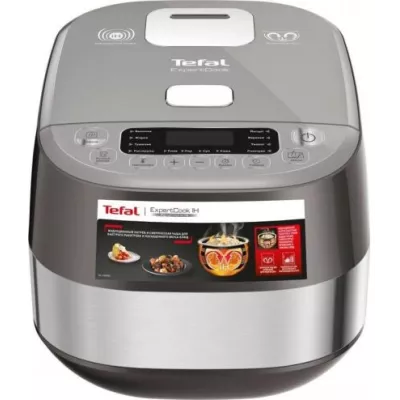 Мультиварка Tefal Expert Cook Induction, 1200Вт, чаша-5л, електронне керув., пластик, сірий (RK802B34)