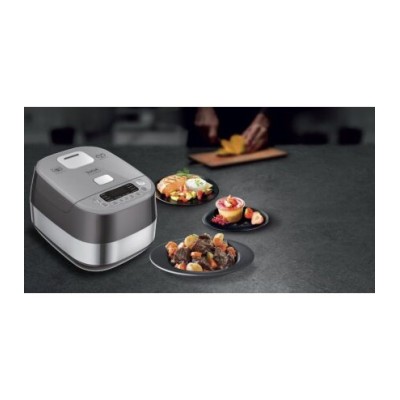 Мультиварка Tefal Expert Cook Induction, 1200Вт, чаша-5л, електронне керув., пластик, сірий (RK802B34)