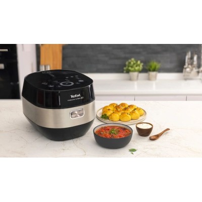 Мультиварка Tefal Multicook&Bake IH, 1500Вт, чаша-5л, електронне керув., метал/пластик, чорний (RK908A34)