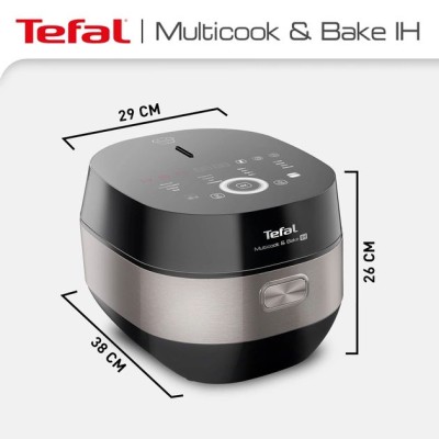 Мультиварка Tefal Multicook&Bake IH, 1500Вт, чаша-5л, електронне керув., метал/пластик, чорний (RK908A34)