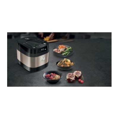 Мультиварка Tefal MultiCook&Stir, 1200Вт, чаша-5л, електронне керув., пластик, чорно-бронзовий (RK905A34) Мультиварка Tefal MultiCook&Stir, 1200Вт, чаша-5л, електронне керув., пластик, чорно-бронзовий (RK905A34)