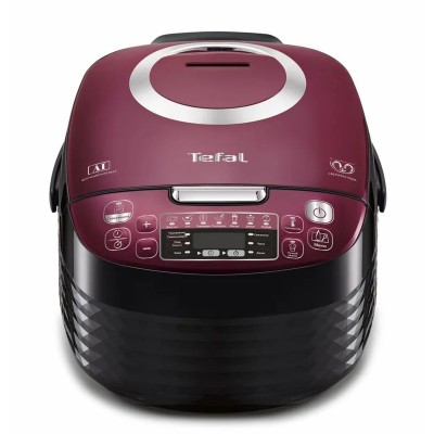 Мультиварка Tefal Spherical, 750Вт, чаша-4л, електронне керув., пластик, чорно-бордовий (RK740532)