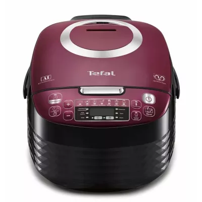 Мультиварка Tefal Spherical, 750Вт, чаша-4л, електронне керув., пластик, чорно-бордовий (RK740532)