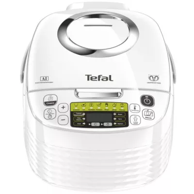 Мультиварка Tefal Spherical, 750Вт, чаша-5л, електронне керув., пластик, білий (RK745134)