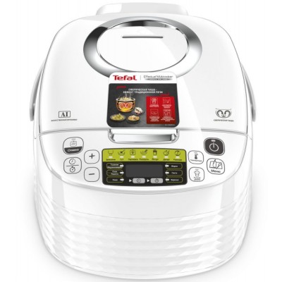 Мультиварка Tefal Spherical, 750Вт, чаша-5л, електронне керув., пластик, білий (RK745134)