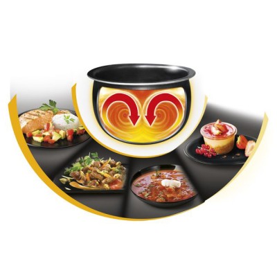 Мультиварка Tefal Spherical, 750Вт, чаша-5л, електронне керув., пластик, білий (RK745134)