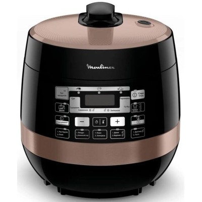 Мультиварка-скороварка Moulinex Quickchef, 1000Вт, чаша-5л, сенсорне керув., пластик, чорний (CE430A34)