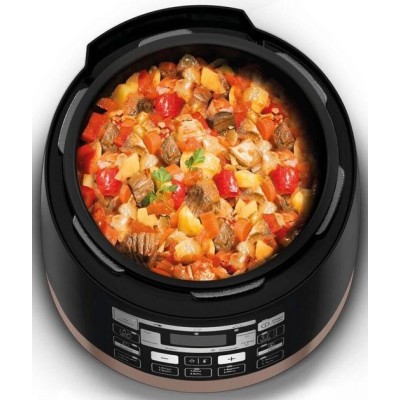 Мультиварка-скороварка Moulinex Quickchef, 1000Вт, чаша-5л, сенсорне керув., пластик, чорний (CE430A34)