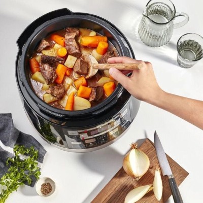 Мультиварка-скороварка Moulinex Quickchef, 1000Вт, чаша-5л, сенсорне керув., пластик, чорний (CE430A34)