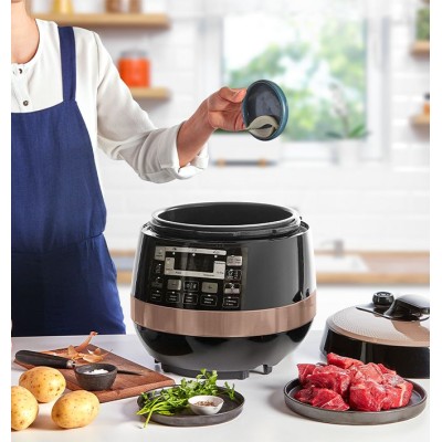 Мультиварка-скороварка Moulinex Quickchef, 1000Вт, чаша-5л, сенсорне керув., пластик, чорний (CE430A34)