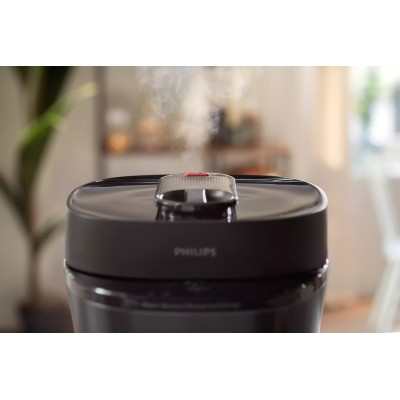 Мультиварка-скороварка Philips All-in-One Cooker, 1000Вт, чаша-5л, електронне керув., пластик, чорний (HD2151/40)
