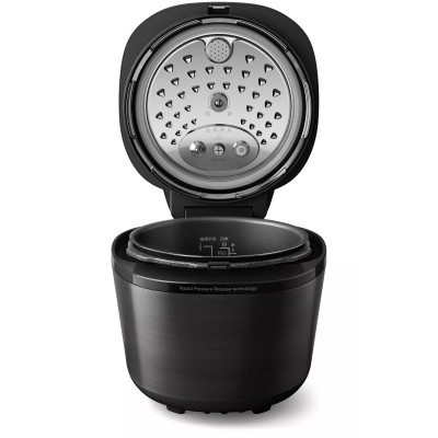 Мультиварка-скороварка Philips All-in-One Cooker, 1000Вт, чаша-5л, електронне керув., пластик, чорний (HD2151/40)