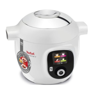 Мультиварка-скороварка Tefal Cook4Me +, 1600Вт, чаша-6л, електронне керув., пластик, білий (CY851130)