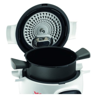 Мультиварка-скороварка Tefal Cook4Me +, 1600Вт, чаша-6л, електронне керув., пластик, білий (CY851130)