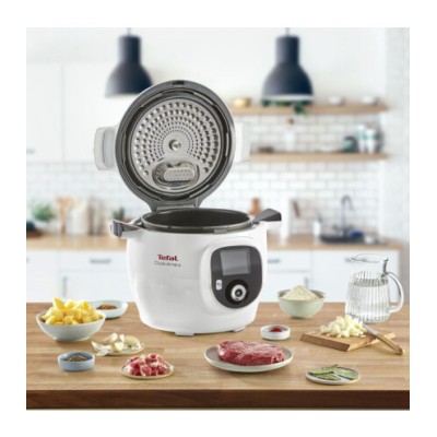 Мультиварка-скороварка Tefal Cook4Me +, 1600Вт, чаша-6л, електронне керув., пластик, білий (CY851130)