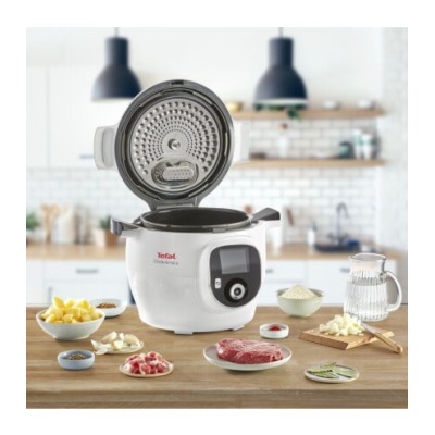 Мультиварка-скороварка Tefal Cook4Me +, 1600Вт, чаша-6л, електронне керув., пластик, білий (CY851130)