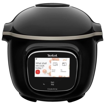 Мультиварка-скороварка Tefal Cook4me Touch, 1600Вт, чаша-6л, сенсорне керув., 13 програм, метал/пластик, чорний (CY912830)