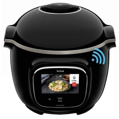 Мультиварка-скороварка Tefal Cook4me Touch, 1600Вт, чаша-6л, сенсорне керув., 13 програм, метал/пластик, чорний (CY912830)