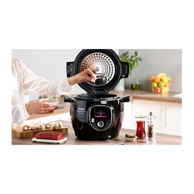 Мультиварка-скороварка Tefal Cook4me+ Connect, 1600Вт, чаша-6л, електронне керув., пластик, чорний (CY855830) Мультиварка-скороварка Tefal Cook4me+ Connect, 1600Вт, чаша-6л, електронне керув., пластик, чорний (CY855830)