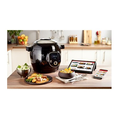 Мультиварка-скороварка Tefal Cook4me+ Connect, 1600Вт, чаша-6л, електронне керув., пластик, чорний (CY855830) Мультиварка-скороварка Tefal Cook4me+ Connect, 1600Вт, чаша-6л, електронне керув., пластик, чорний (CY855830)