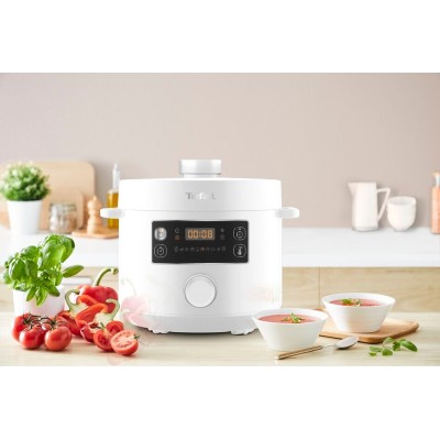 Мультиварка-скороварка Tefal Turbo Cuisine , 1000Вт, чаша-4.8л, механічне керув., пластик, білий (CY754130)