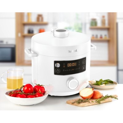 Мультиварка-скороварка Tefal Turbo Cuisine , 1000Вт, чаша-4.8л, механічне керув., пластик, білий (CY754130)