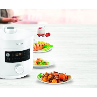 Мультиварка-скороварка Tefal Turbo Cuisine , 1000Вт, чаша-4.8л, механічне керув., пластик, білий (CY754130)