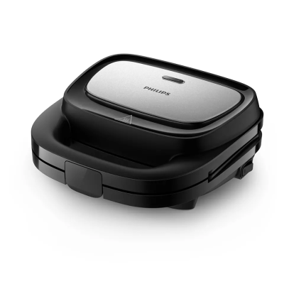 Мультимейкер Philips Series 5000 750Вт, антипригарне покриття, 3 пластини, корпус-пластик, чорно-сріблястий (HD2350/80)