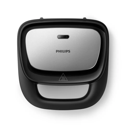Мультимейкер Philips Series 5000 750Вт, антипригарне покриття, 3 пластини, корпус-пластик, чорно-сріблястий (HD2350/80)