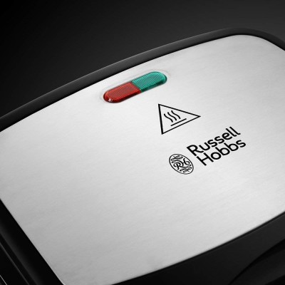Мультимейкер Russell Hobbs Fiesta 750Вт, алюміній, 3 пластини, корпус-нержав.сталь/пластик, чорний (24540-56)