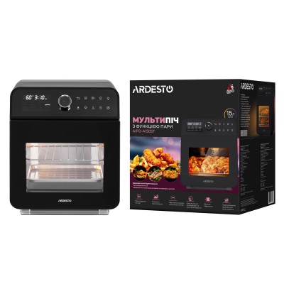 Мультипіч Ardesto, 2250Вт, об'єм-15л, сенсорне керування, функція приготування на пару, 40-220°C, метал/пластик, біло-чорний (AI Мультипіч Ardesto, 2250Вт, об'єм-15л, сенсорне керування, функція приготування на пару, 40-220°C, метал/пластик, біло-чорний (AI