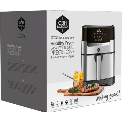 Мультипіч OBH Nordica EasyFry&Grill, 1550Вт, чаша-4.2л, сенсорне керув., від 40°C до 200°C, пластик, чорно-сірий (AG505DS0) Мультипіч OBH Nordica EasyFry&Grill, 1550Вт, чаша-4.2л, сенсорне керув., від 40°C до 200°C, пластик, чорно-сірий (AG505DS0)