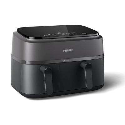 Мультипіч Philips Ovi Dual Series 3000 2750Вт, чаша-6+3л, сенсорне управл., 2 контейнера,8 авто. програм, пластик, чорний (NA350