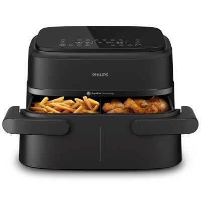 Мультипіч Philips Ovi Flex Dual 2450Вт, чаша-6+3л, сенсорне управл., 2 контейнера, 6 авто. програм, пластик, чорний (NA150/00) Мультипіч Philips Ovi Flex Dual 2450Вт, чаша-6+3л, сенсорне управл., 2 контейнера, 6 авто. програм, пластик, чорний (NA150/00)
