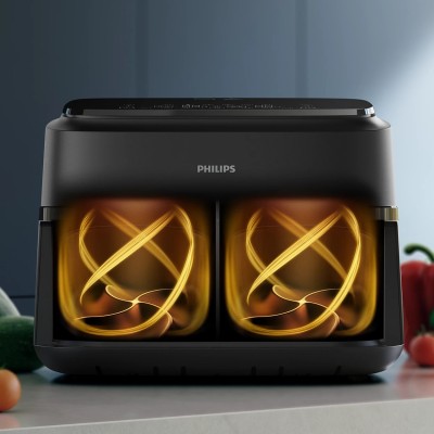 Мультипіч Philips Ovi Flex Dual 2450Вт, чаша-6+3л, сенсорне управл., 2 контейнера, 6 авто. програм, пластик, чорний (NA150/00) Мультипіч Philips Ovi Flex Dual 2450Вт, чаша-6+3л, сенсорне управл., 2 контейнера, 6 авто. програм, пластик, чорний (NA150/00)