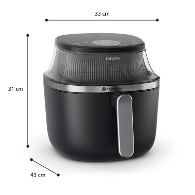 Мультипіч Philips Ovi XL Series 3000, 1700Вт, чаша-6.2л, сенсорне управл., 12 авто. програм, пластик, чорний (NA331/00)
